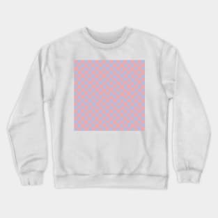 Warped Checkerboard, Pink and Lavender Crewneck Sweatshirt